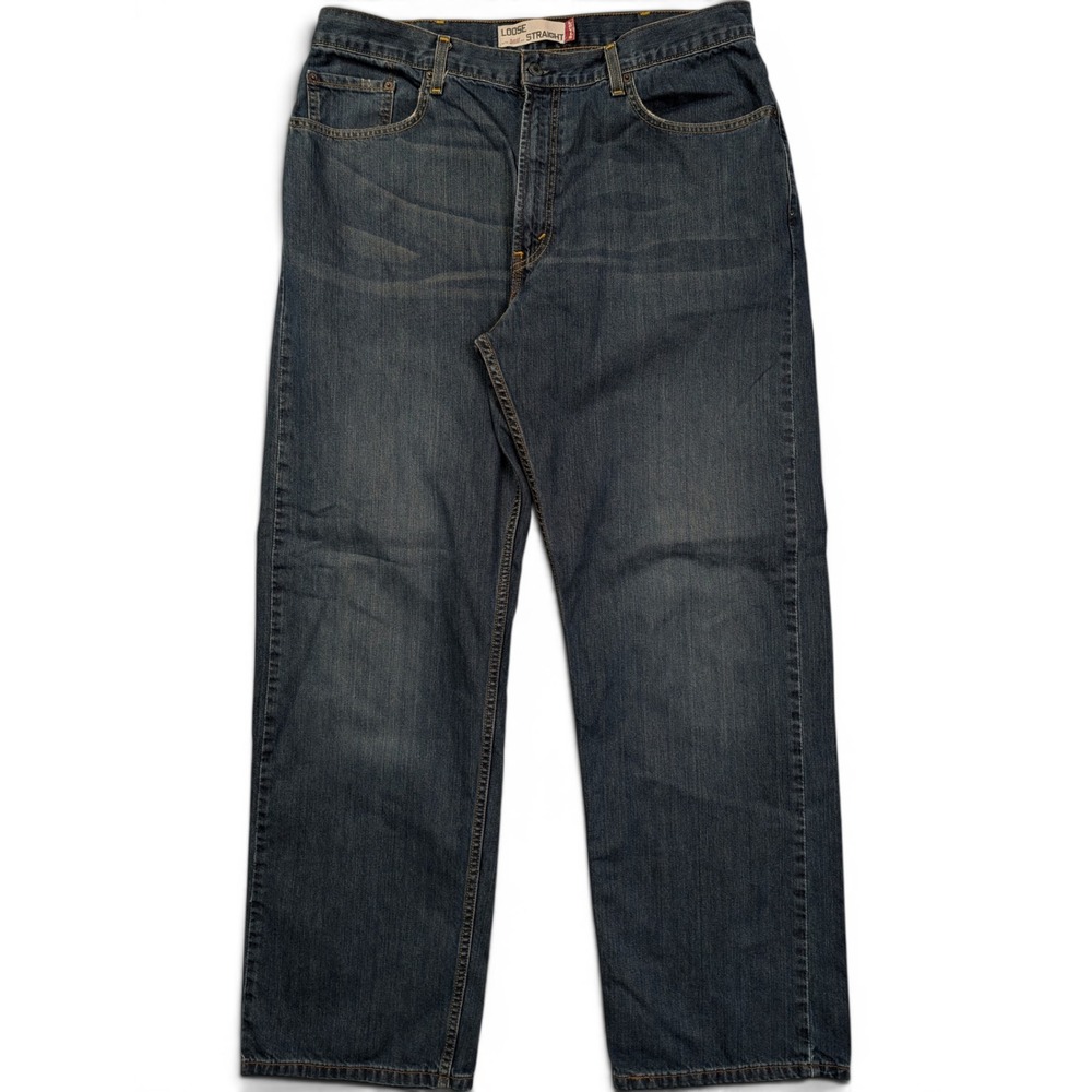 Levis 569 Mens Jeans 38 x 34 Loose Straight Leg Denim Blue